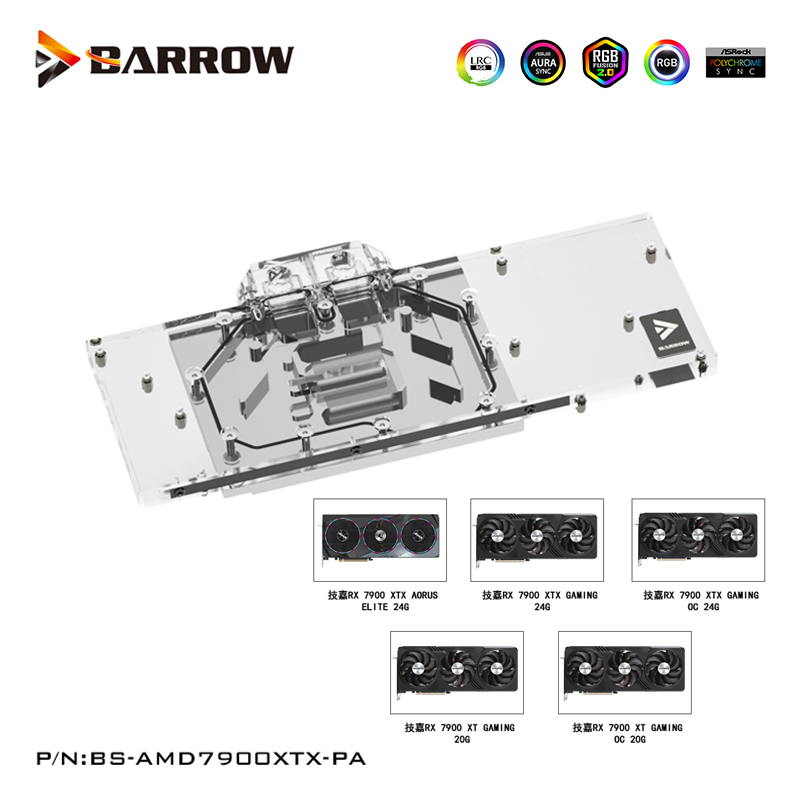 Rx 7900 Xt 20Gb - Barrow GPU ウォーターブロック ギガバイト RX 7900